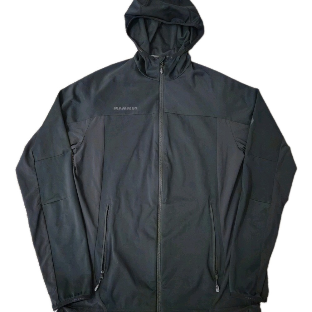 Mammut Lemah Hoody Midweight Softshell Jacket Black Full Zip Size M Hoodie